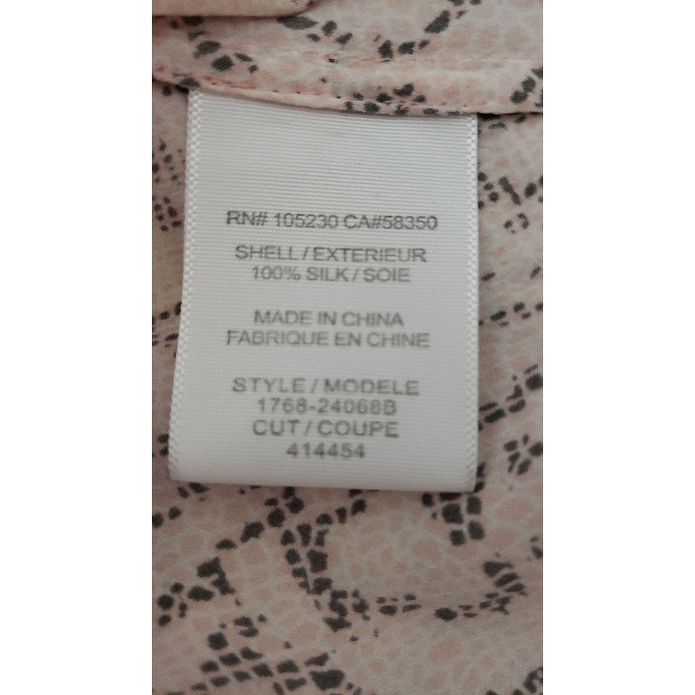Joie Peterson B Pink Silk Snake Skin Print Top XS - Picture 8 of 8